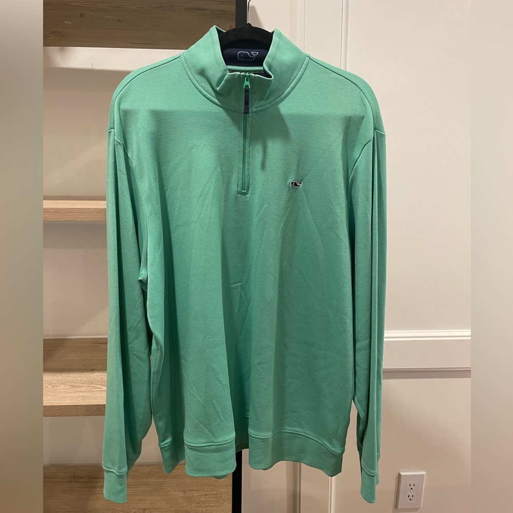 Vineyard Vines Men’s Green Pullover with Zipper
